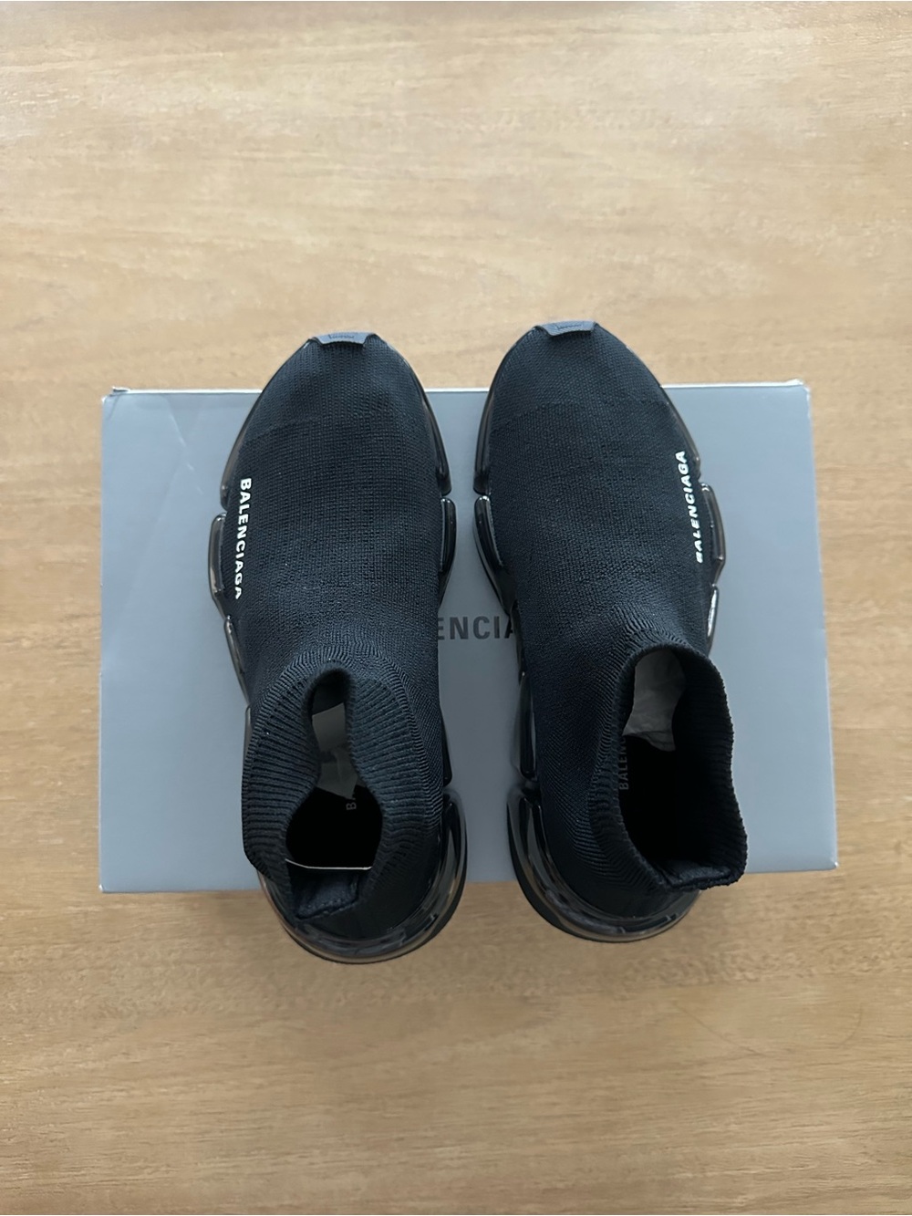 Balenciaga Black Knit Slip-On Speed 2.0 Sneakers